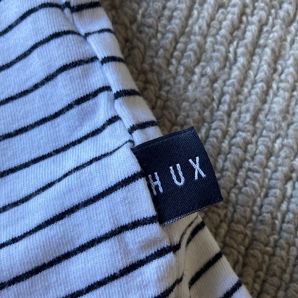 HUXBABY black/white striped L/S 4 unisex top - Picture 8 of 11